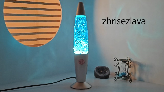 zhrisezlava 13IN Blue Glitter Lamp, Big Glitter Flow in Liquid