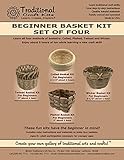 Traditional Craft Kits - Beginner Basket Kit - Set of Four: Coil, Plaited, Twined, Wicker