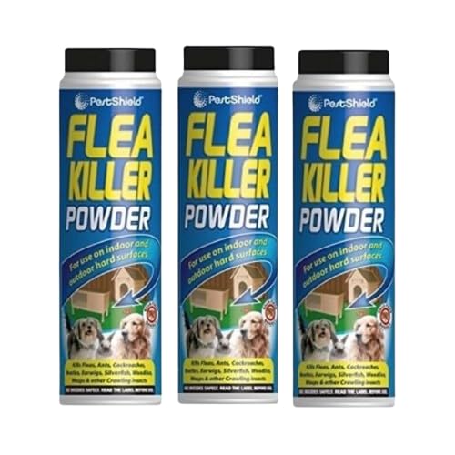 PNJB Flea Killer Powder Crawling Insect Killer Indoor & Outdoor, Comprehensive Pest Control, Effective Elimination, Versatile Application, Cost-Effective Solution, 200g Each, (3 Pcs)