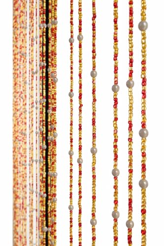 Rideau de perles de verre bohème multicolore, une idée cadeau déco hippie unique