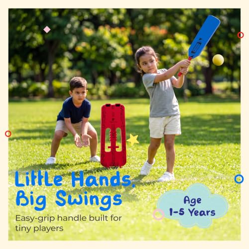 Image of Lifelong Foam Cricket Bat Set Combo for Kids | Bat Ball Wicket Set | Easy Grip Handle | Soft Non-Toxic EVA Foam | Indoor Outdoor Cricket Kit | Toddler Cricket Set for Kids 1-4 Years