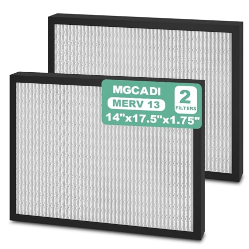14 x 17.5 x 1.75 MERV 13 交換用除湿機フィルター Santa Fe Advance90、Advance100、Advance120、Honeywell DR90 & DR120 除湿機モデルに対応 (2パック)