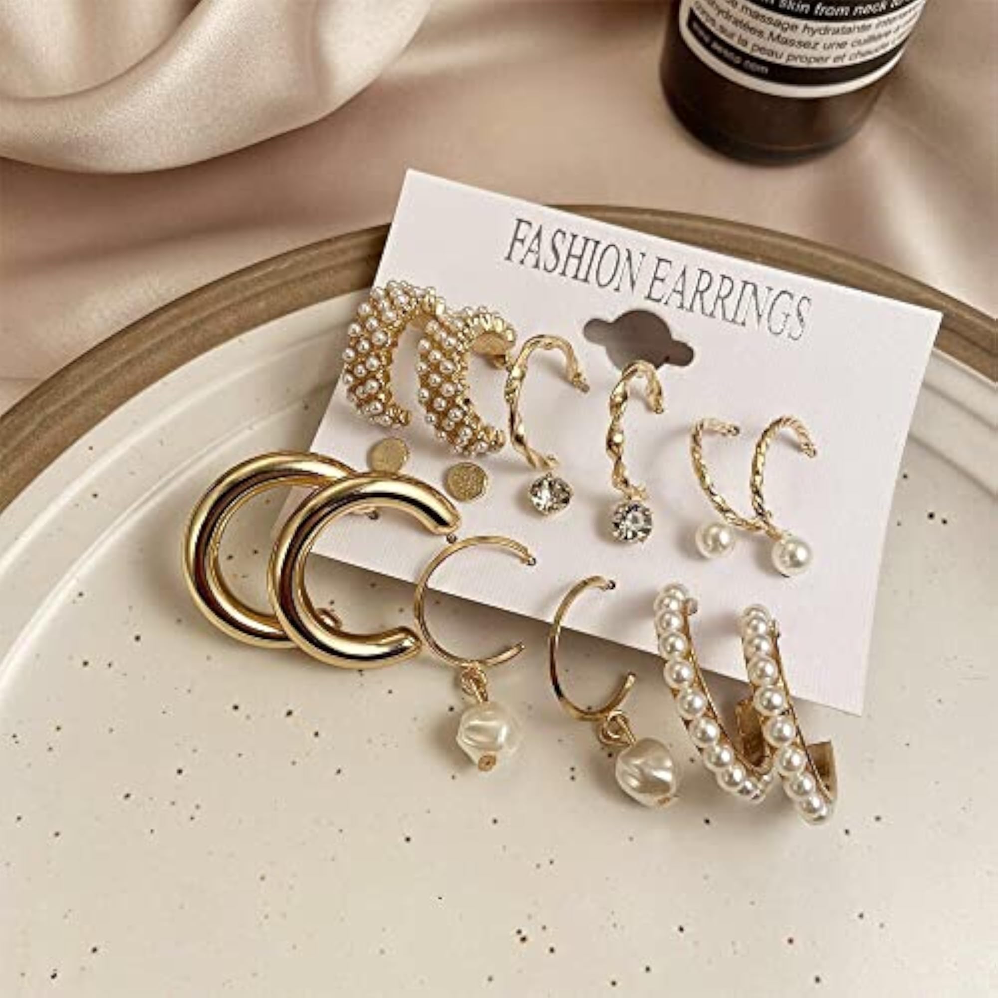 Celebrity-Inspired Plated Earrings Combo for Women