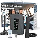 Cell Phone Signal Booster for Car, Truck and SUV | Boosts Signal for All U.S. Carriers on Band 2, 4, 5, 12, 13 and 17 | Supports Multiple Users & Devices | Easy to Setup | FCC Approved