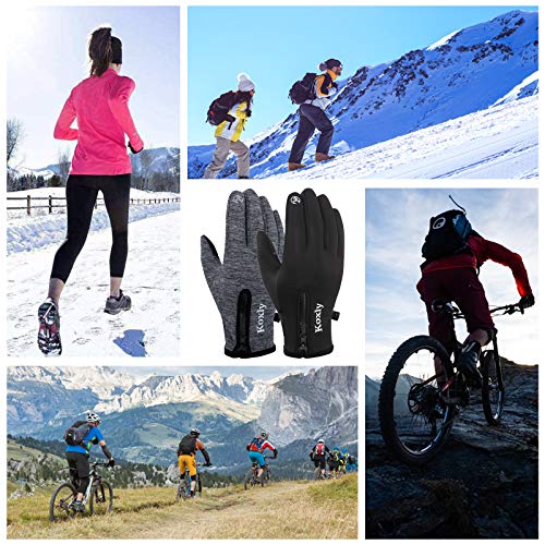 Koxly Winter Gloves Touch Screen Fingers Warm Gloves Insulated Anti-Slip Windproof Waterproof Cycling Riding Running Work For Men Women Mens Womens #TOP5