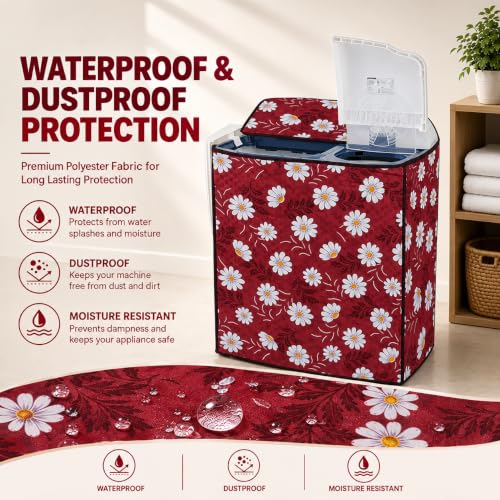 Image of Star Weaves Semi Automatic Washing Machine Cover for LG 6kg, 6.2kg, 6.5kg, 7kg, 7.5kg & 8kg Top Load | Waterproof, Dustproof, Rustproof | Heavy Duty Polyester Cover