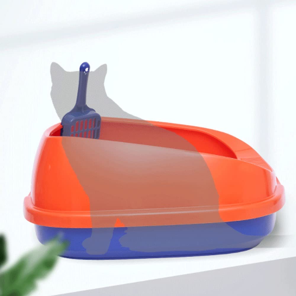 Lettiera per Gatti Cat Lettiera di lettiera grande semi-chiusura della lettiera della lettiera del gatto del gatto for i gatti adulti dei gatti con cucchiai di rifiuti for i gattini Toilette per Gatti