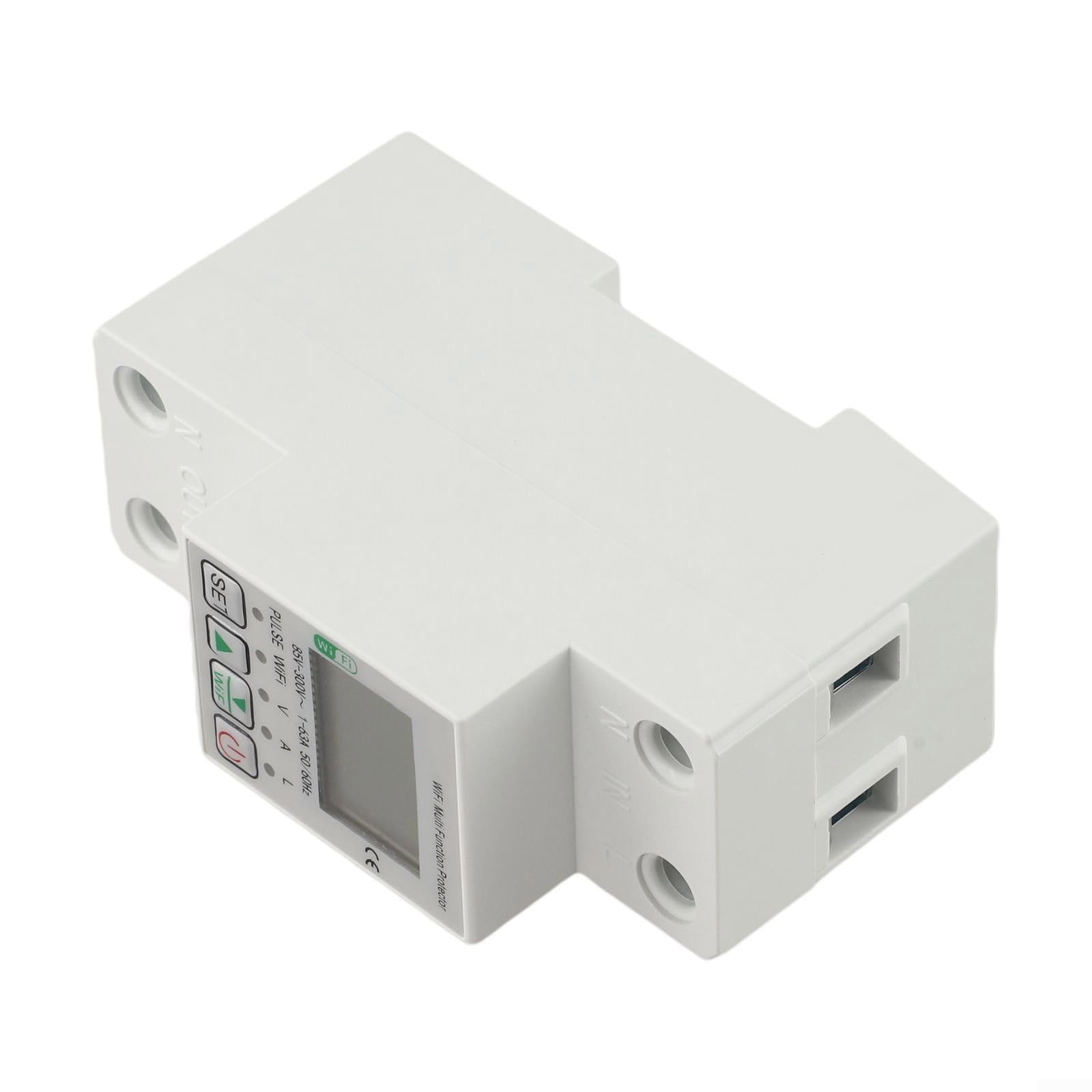 WiFi Stromzähler mit Spannungsschutz – Energiekostenmessgerät LCD Display Überlastungswarnung KWh Zähler für Hausautomation 85-300V