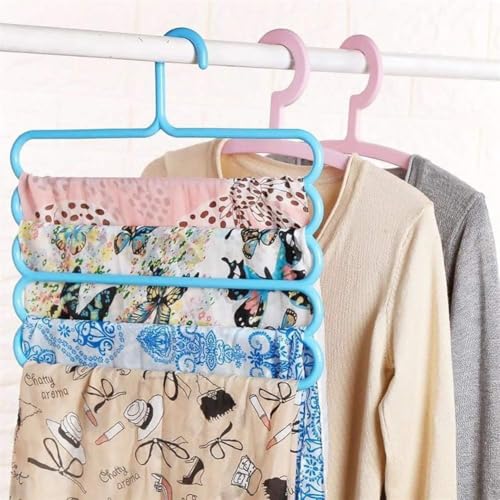 Image of 360-Degree Rotating Clothes Hanger, Multi-Purpose Wardrobe Organizer for Pants and Suits (5 Layer Clothes Hanger, 10PCS)