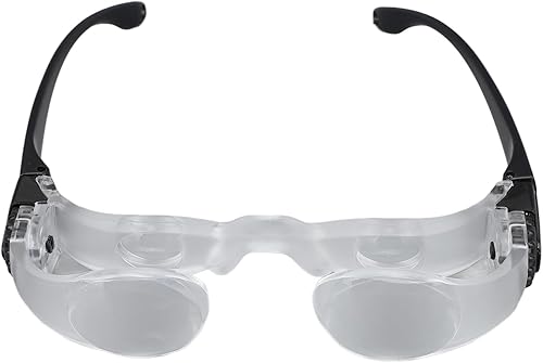 Binocular Glasses, 4X Magnifier Fishing Glasses with 3 Color Polarized Clip Filter, Comfort Nose Pad, Viewing Goggles for Fishing, Bird Watching,