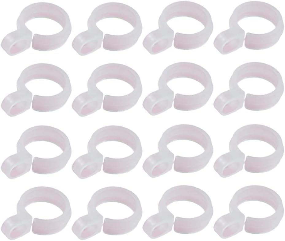 50Pcs White Plastic Windproof Hanger Hooks Clothes Hanger Buckle Clip Laundry Hanging Hooks Closet Rod Hanging Tool for Drying Rack Clothes Hangers, Suit Hangers