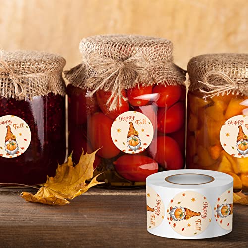 Heyfibro 500 Pcs Happy Fall Y'all Stickers, 1.5 Inch Thanksgiving Stickers Label For Packing, Party, Bags, Boxes（Gnomes） #TOP4