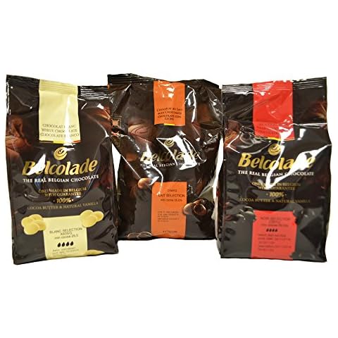 Belcolade - Milk, Dark & White Couverture Chocolate 3 x 1kg Bundle Cover