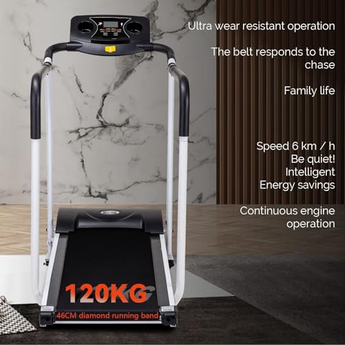 Image of Walking Pad Treadmill for SeniorFoldable Exercise Treadmill with Stable and Safe Structural DesignLarge LCD Display for ElderlyLong Handrail for Balance