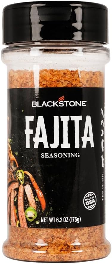 Image of Blackstone 4230 Fajita Powder for Veggies,Chicken,Beef,Poultry,Steaks,Fries-Authentic Mexican Taste with Paprika,Cumin,and Garlic,All-Purpose Griddle Seasoning Mix,6.2 Oz,Multicolored (Pack of 6)