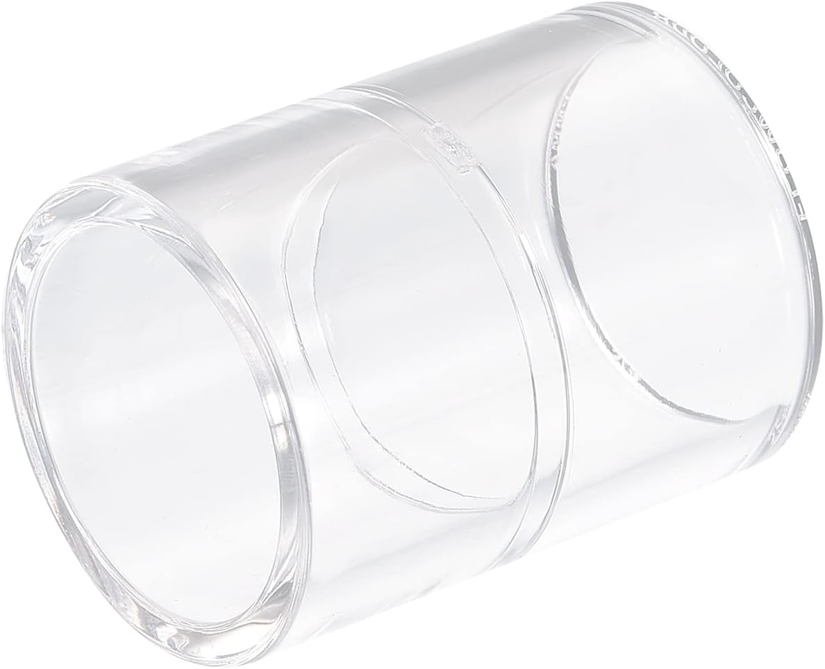 uxcell 1Pcs Straight Tube Fitting Adapter, 25mm/0.98" 2 Way Clear Acrylic Pipe Coupling Adapter Pipe Fitting for Connecting Water Pipes