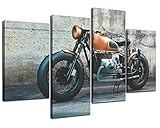 NAN Wind 4 Pieces Modern Canvas Painting Wall Art The Picture For Home Decoration Vintage Motorcycle Photography Print On Canvas Giclee Artwork For Wall Decor
