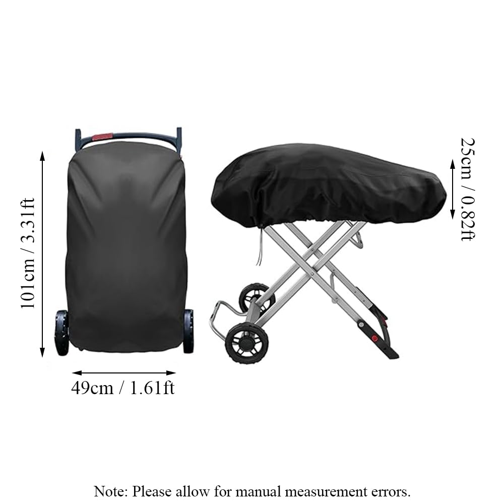 4 fundas para parrilla de tela Oxford, 101 x 49 x 25 cm, fundas para barbacoa, impermeables, para George Foreman en interiores y exteriores, para 7030 Traveler, Pro285X-BK, CGC-2030M, CGG-340