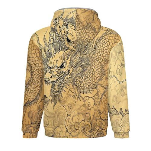 Sweat décontracté motif dragon pour vos sorties hivernales - 5