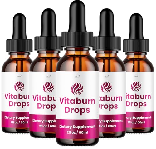 Vitaburn Drops Healthy Formula Vita Burn Drops All Natural Healthy Levels Extra Strength Liquid Reviews (5 Pack 5 Month Supply)
