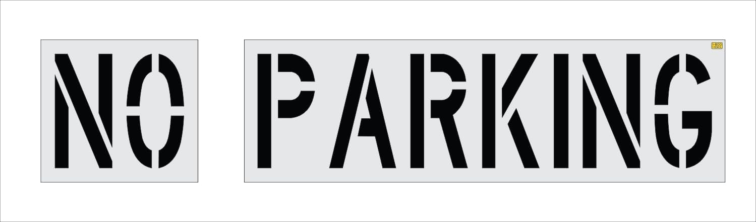 24" Target NO Parking Stencil - 1/16" (.063") Light-Duty LDPE