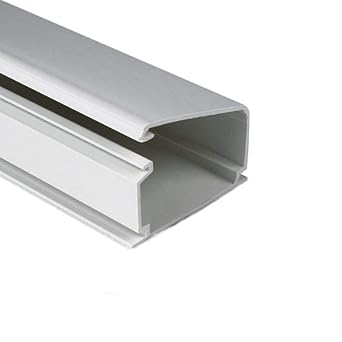 Hellermann Tyton TSR2FW-6A 1-1/4" One Piece Surface Raceway, 6 Long, PVC, Office White, 120ft Length