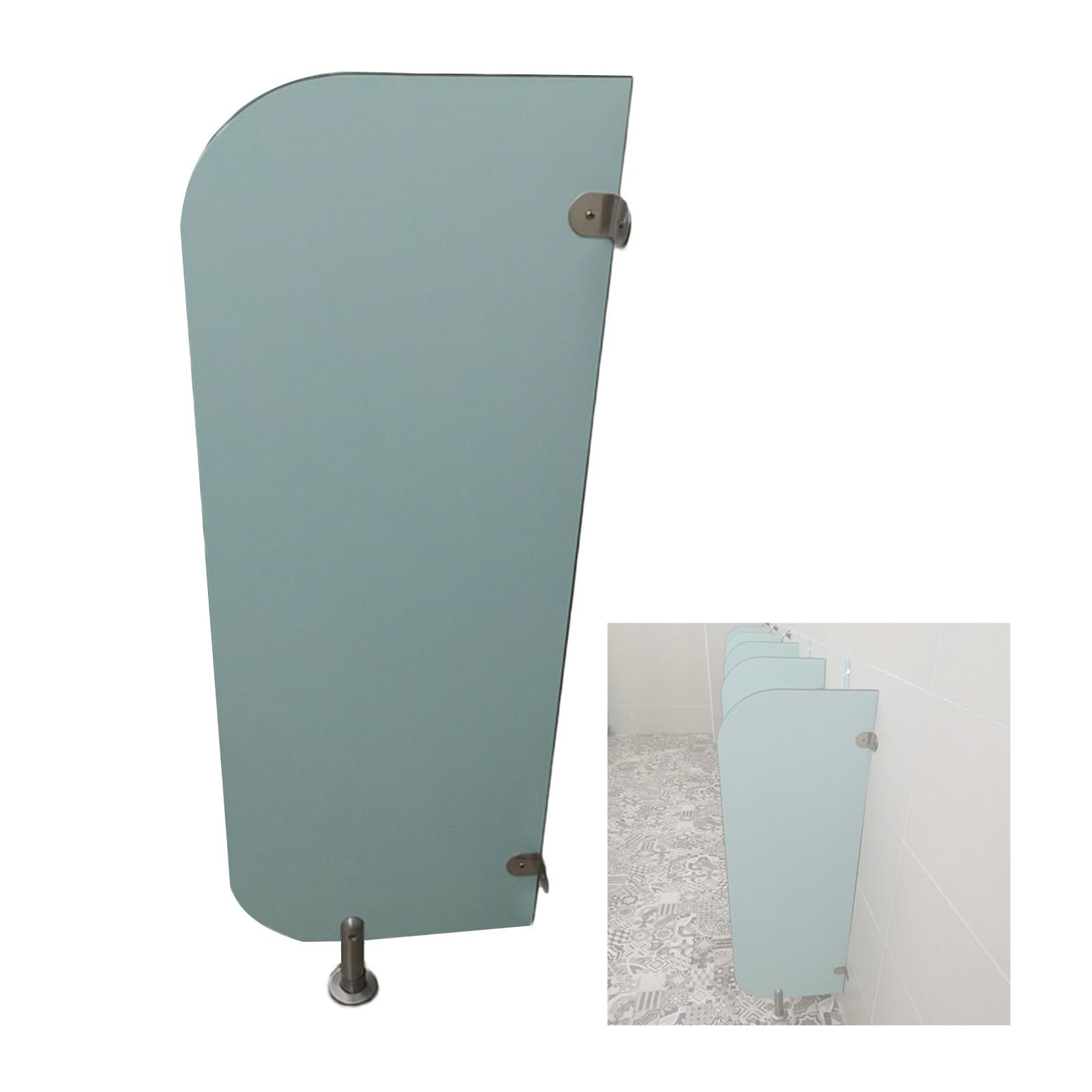 Floor-Mounted Urinal Baffle,Urinal Screen Toilet Partition,Urinals Partition with Stainless Steel Fittings,for Hotels/Shopping Malls/Public Places