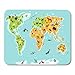 Produktbild Mauspads Weltkarte Wildlife Animals Planet Kontinente Flora und Fauna Mauspad für Notebooks, Desktop-Computer Matten Büromaterial