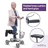 Steerable Knee Walker with Basket - Lightweight Foldable Knee Scooter for Broken Foot or Ankle, Foot Surgery Recovery, and Other Injuries