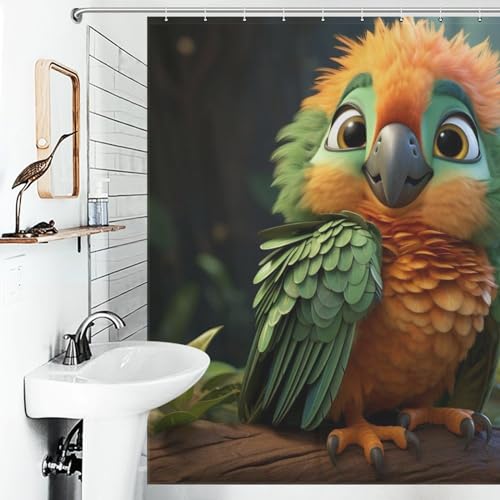 Rideau de douche oiseau de qualité supérieure en tissu polyester