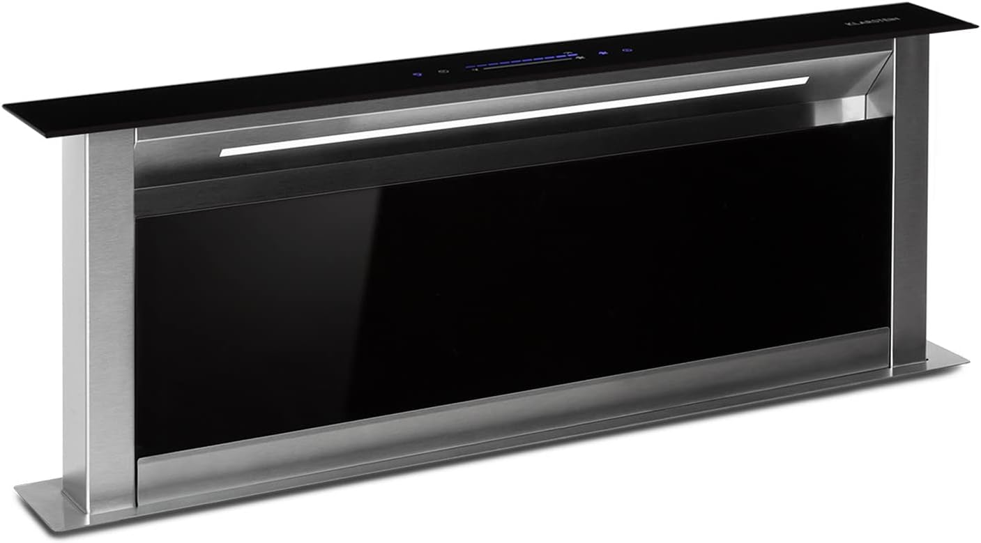 Klarstein Downdraft 90cm Cooker Hood, 576m³/h Airflow, A+ Energy Efficient Extractor Fan, 10 Modes