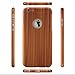 iPhone 6 Plus/6s Plus Full Body Plastic Hard Case-Aurora Black Front and Back Cover with Tempered Glass Screen Protector for iPhone 6 Plus/6s Plus 5.5 Inch (Wood Pattern)