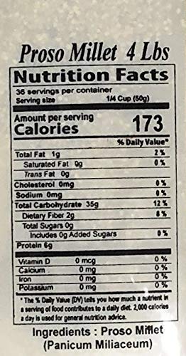 Miniatura 4 de Rani Proso Mijo (Panicum Millaceum) Semillas de grano antiguo entero 4 libras, 4 libras (64oz)  Todo Natural  Gluten  Sin OGM  Vegano  Origen indio