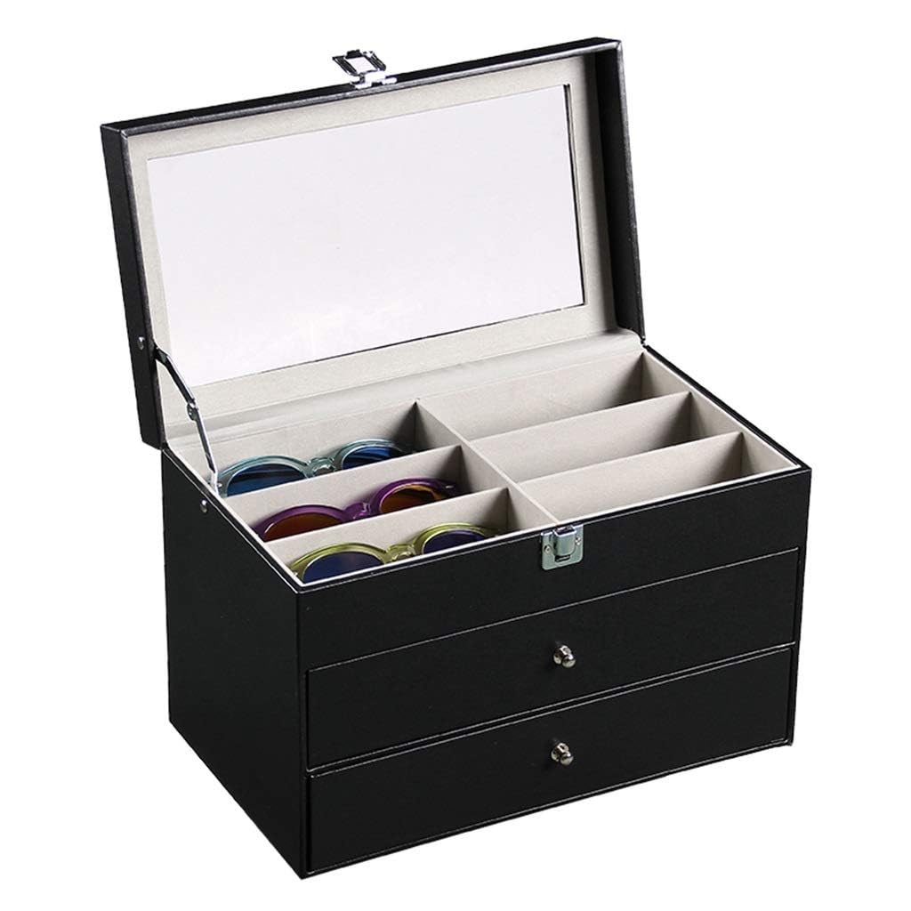 Organizador De Gafas De Sol para Hombre Y Mujer, Exhibidor De Gafas para Varias Gafas, Expositor De Joyas para Varias Gafas De Sol con CajóN Caja, para Guardar Relojes