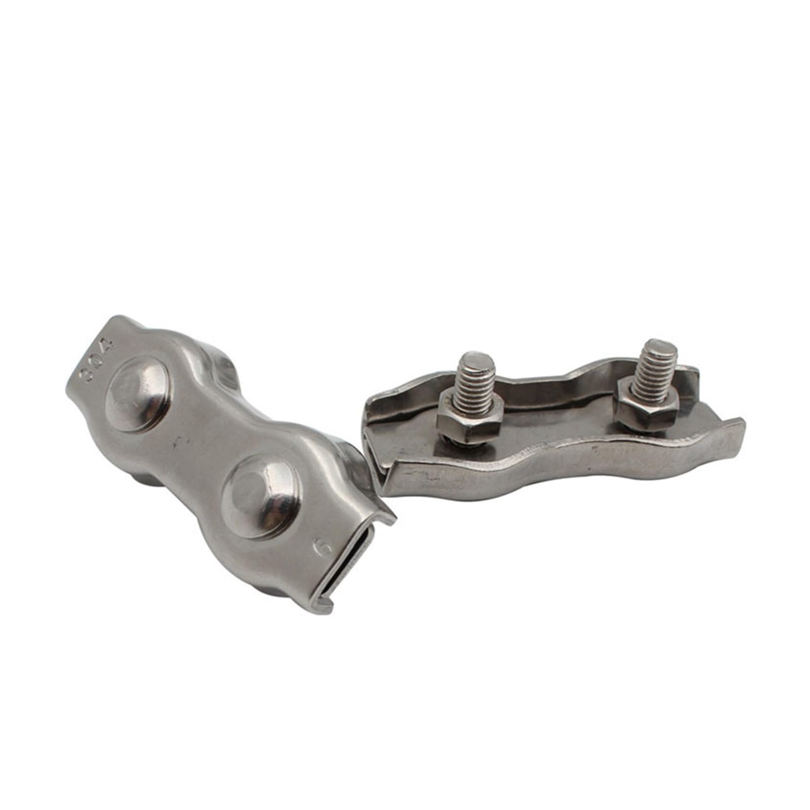 Morsetto per Fune Metallica, Morsetti for Fune in Acciaio Inossidabile 304 Morsetti for Cavi con Impugnatura Singola/Doppia M2 M3 M4 M5 M6 for Fili di Acciaio(5mm)