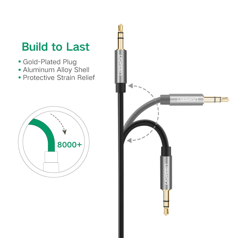 Ugreen AV119 3.5 mm Aux Ses Kablosu 5 Metre