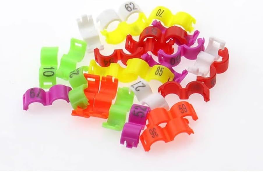 2.7/3/4/4.5/5/8/9/10/12/14mm Customized Bird Leg Band Pigeon Clip Open Grouped Ring Name Year 100pcs