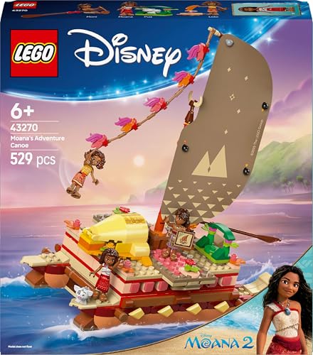 Image of LEGO ǀ Disney Moana's Adventure Canoe Fantasy Toy Model Kit 43270 Building Blocks Toys for 6+ Gift for Boys and Girls