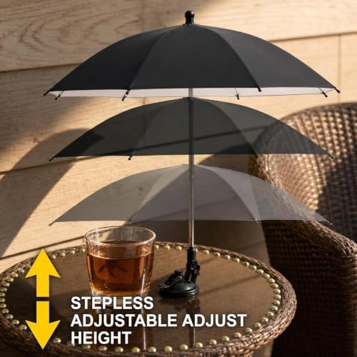 Mini sombrilla de mesa compacta y protector solar con ventosa para escritorio exterior 7