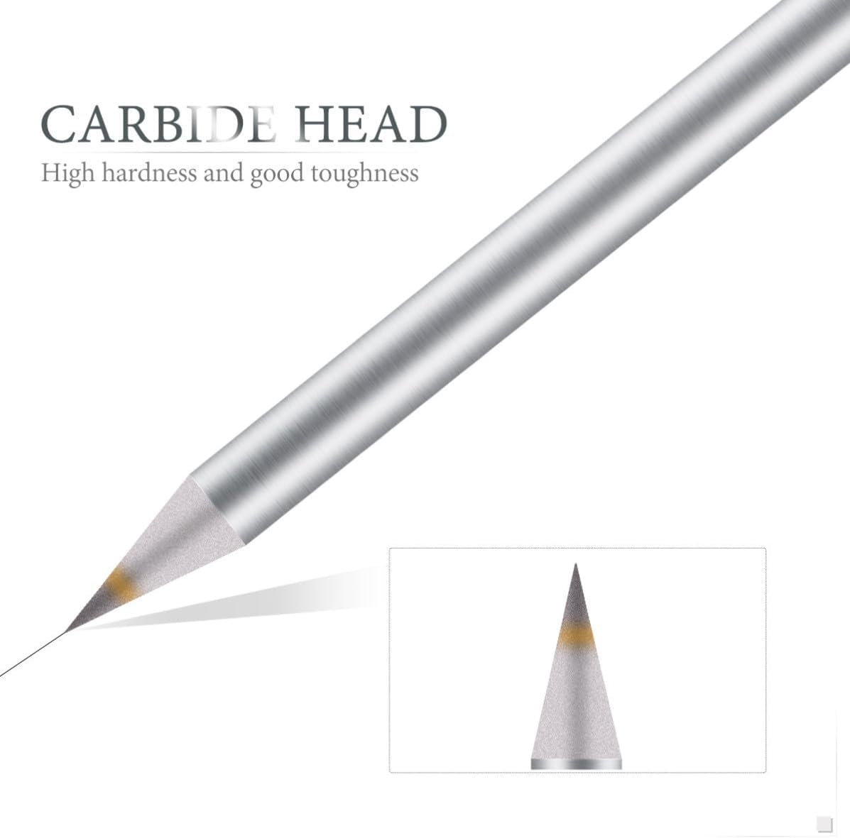 10pcs Hard Alloy Engraving Pen Set for Tile Marking and Etching Silver Alloy Material, Sturdy Engraving Tools for Building Decoration and DIY Projects