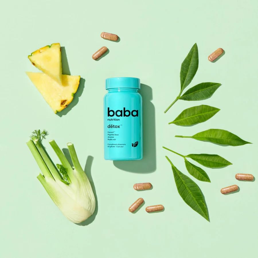 Baba Nutrition - Detox & Brûleur – Complément Alimentaire Minceur Naturelles à Base de Plantes – 2 x 60 Gélules – Cures 1 Mois - Bruleur de Graisse Puissant & Détoxification Complète – Image 5