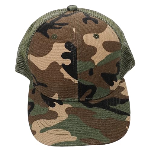 VALICLUD Sun Protection Hat Boys and Girls Sports Cap Breathable Mesh Outdoor Sun Hat Camouflage