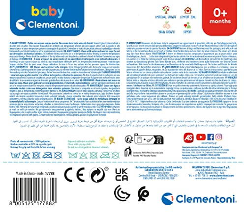 Clementoni Hochet Ourson Easy Peasy Soft Bear Peluche Educative Développement Multisensoriel Tissu Doux Facile à Accrocher pour Enfants Dès - vue 3