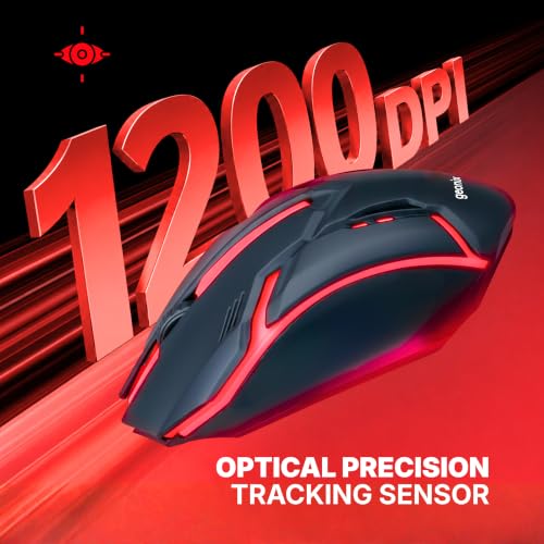 Amazon.in: Buy GEONIX Vigor R7 Wired Gaming Mouse with 1200 DPI, PVC Cable, 3 Buttons, Center Click, 1 Year Warranty (Black Red) Online at Low Prices in India | GEONIX Reviews &amp; Ratings — photo 5