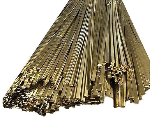 Brass Flat Bar 2mm x 63.5mm x 32.5 inch / 825.5mm Long, 1 Pcs C360 Rectangle Square Metal Solid Brass Bars Stock for Knife Making, Craft Hobby from Bopaodao