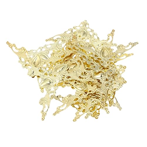 Hohopeti Elegant DIY Decor 50pcs Yellow Flower Stickers for Book Corner Protectors Metal Case Corner Covers