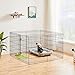Yaheetech 8-TLG Welpenlaufstall 76cm hoch Welpenauslauf für Hunde Wohnung & Garten, faltbar, Freilaufgehege Welpenzaun mit Tür, Aufbau werkzeugfrei