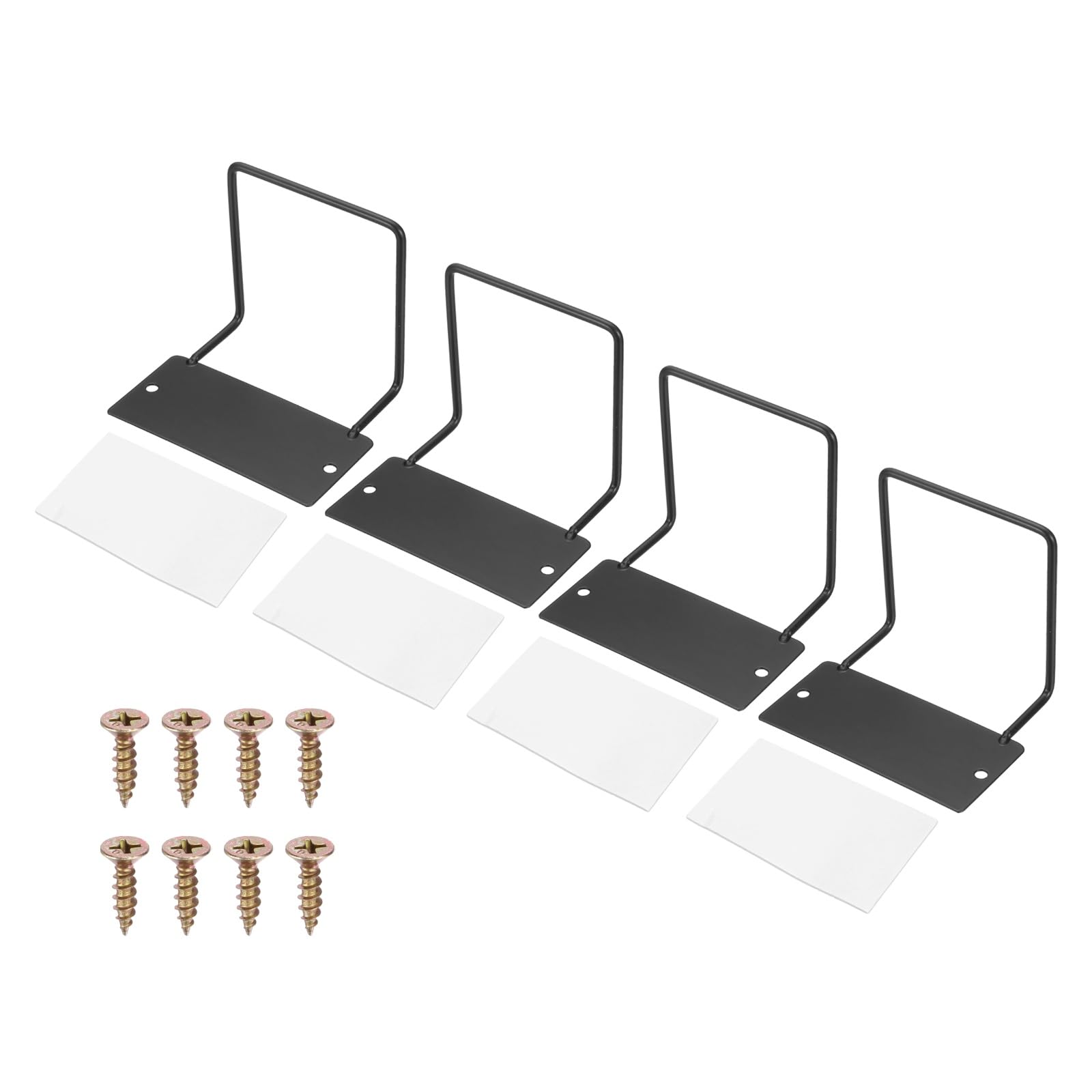 sourcing map 4Pcs Mattress Slide Stopper, 120mm x 100mm Mattress Retainer Bar Metal Non-Slip Slide Holders for Most Bed Frames to Prevent Sliding, Black