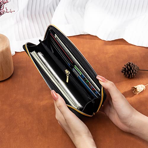 Personalized Custom Photo Zipper Wallet for Women Girlfriend Sunflower Wallet with Engraved Your Name Long Leather RFID Wallet (butterfly wallet)4