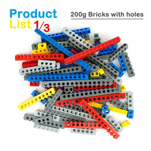 Image of BroTex Technical-Parts-Beams-Gears Bricks Bulk Pins Connectors, Compatible with Car-Motors Accessories Building Blocks Sets MOC Buildings Toys for Adults Kids Age 6+ Toys